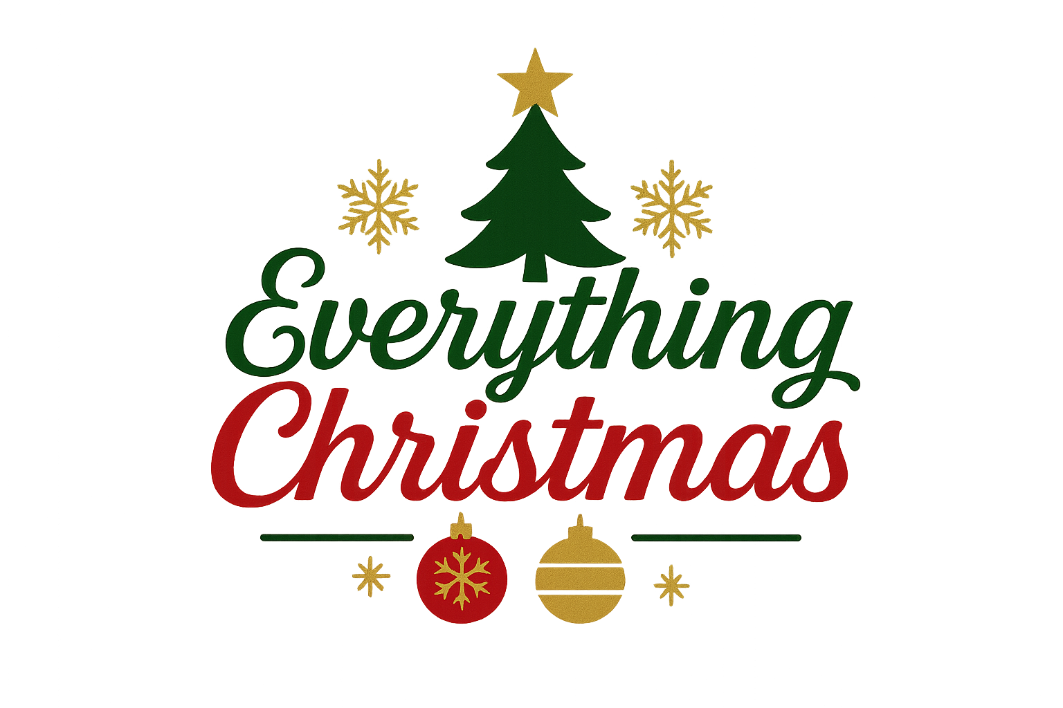 make a logo called 'Everything Christmas'